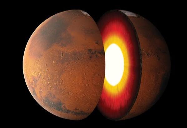 تصاویر ، هسته مریخ همچنان داغ است